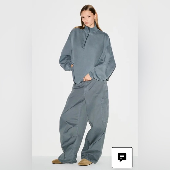 Skims Slouchy Half Zip Pullover, XS NWT - Picture 2 of 6